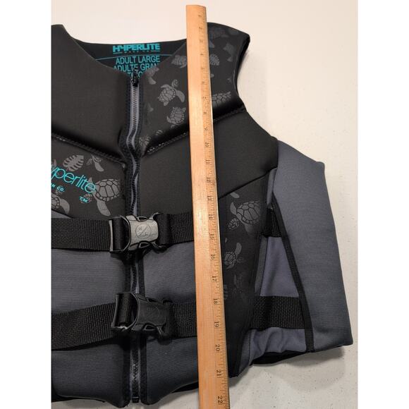 Hyperlite Women’s Life Vest - US Coast Guard Approved - SZ LG Blk W/Sea Turtles - Picture 8 of 8